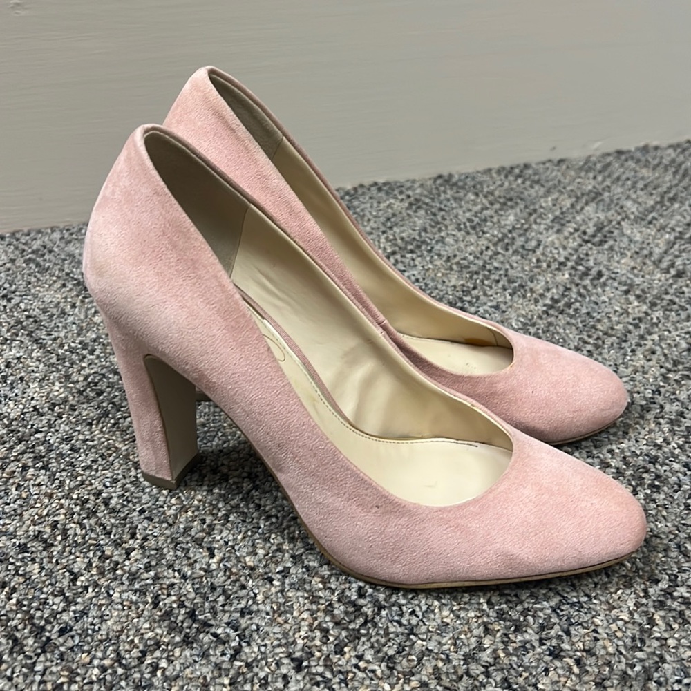 Jessica Simpson Pink Suede Heels - Size 8